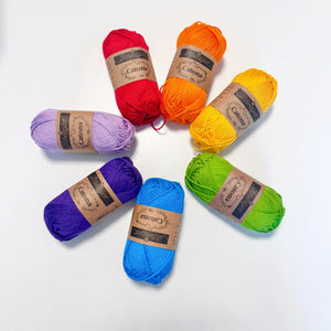 Scheepjes Catona Rainbow Yarn Pack - 7x25g