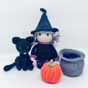 Halloween Witch - Teeny Tribe Character Collection - Crochet Pattern Only