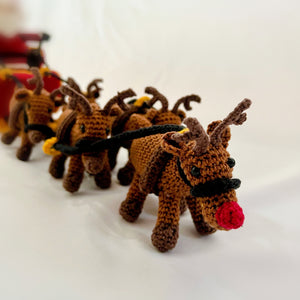 Sleigh & Reindeer - Teeny Tribe Character Collection - Crochet Pattern