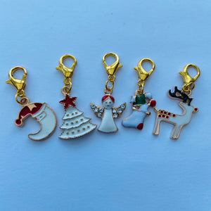 Christmas Stitch Markers - Set of Five