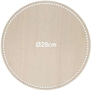Wooden Bag Base Perforated - Round